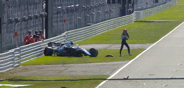 Kubica sufre un accidente en la Q1 del GP de Japón 2019