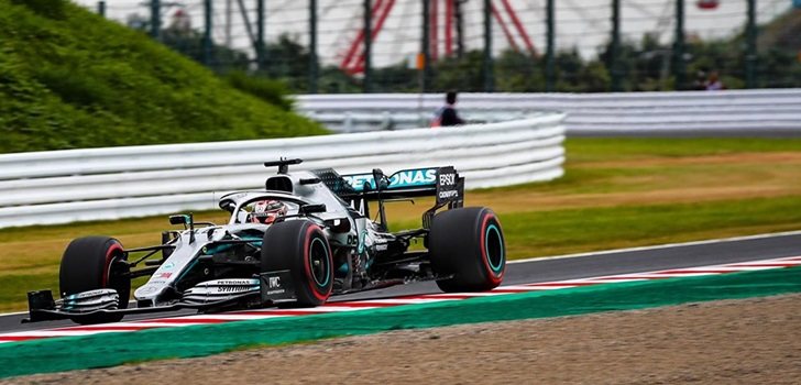 Lewis Hamilton, en la Qualy del GP de Japón 2019