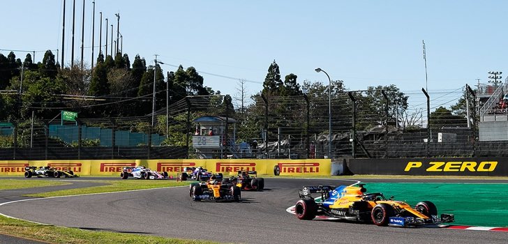 Carlos Sainz lidera la zona media en el GP de Japón