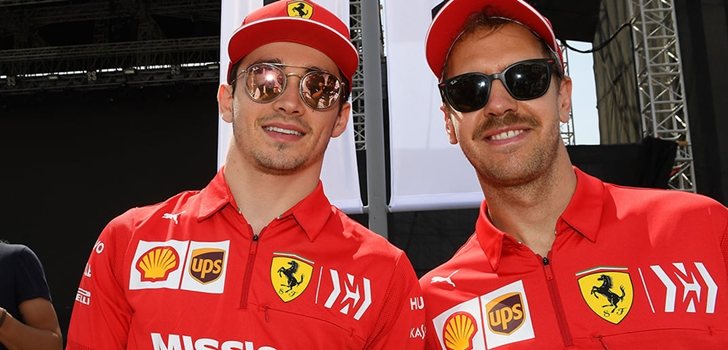 Leclerc y Vettel, juntos en el pasado GP de Rusia