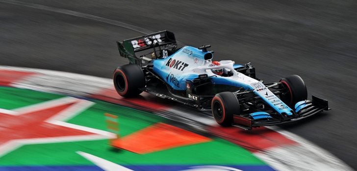 George Russell rueda en la qualy del GP de México