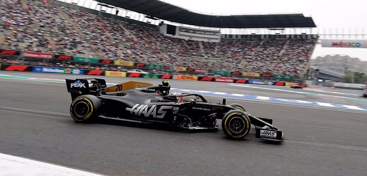 Magnussen, durante el GP de México 2019