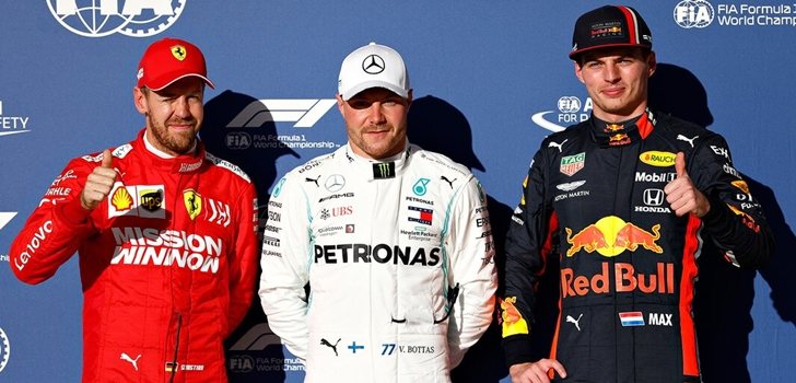 Verstappen, junto a Bottas y Vettel