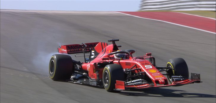 Abandono de Sebastian Vettel en Austin