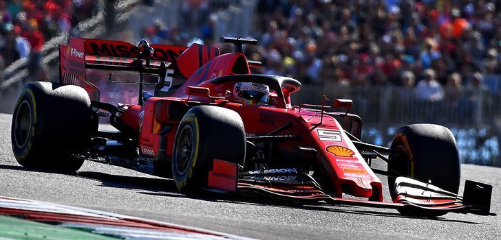 Sebastian Vettel en GP de Estados Unidos