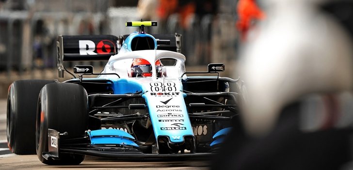 Kubica, en el pit lane de Austin