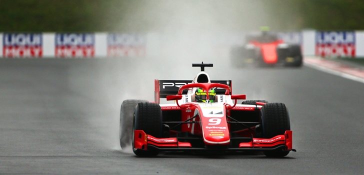 Schumacher, durante el GP de Hungría 2019