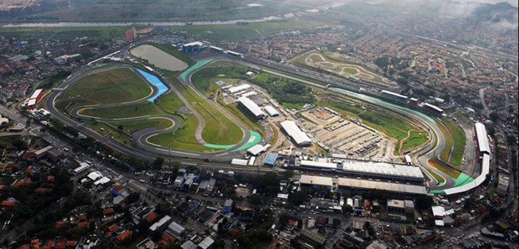 Vista del circuito de Brasil, Autodromo Jose Carlos Pace