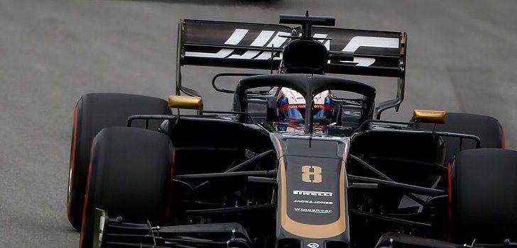 Romain Grosjean en el GP de Brasil