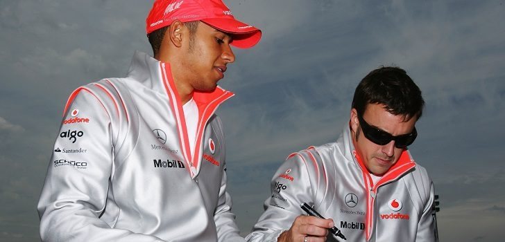 Hamilton y Alonso, en la temporada 2007