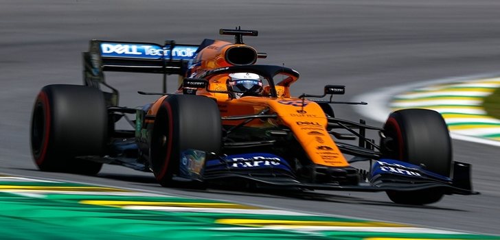 Sainz, durante la Qualy del GP de Brasil 2019