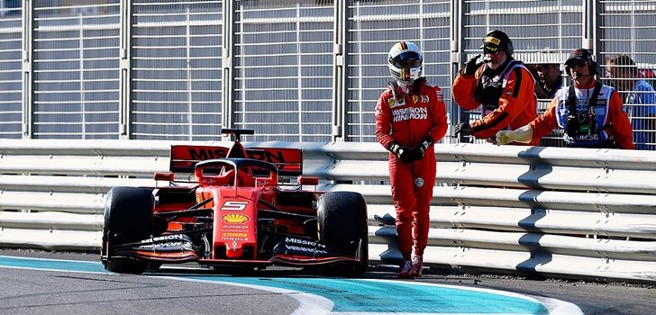 Vettel abandona los Libres 1 de Abu Dabi