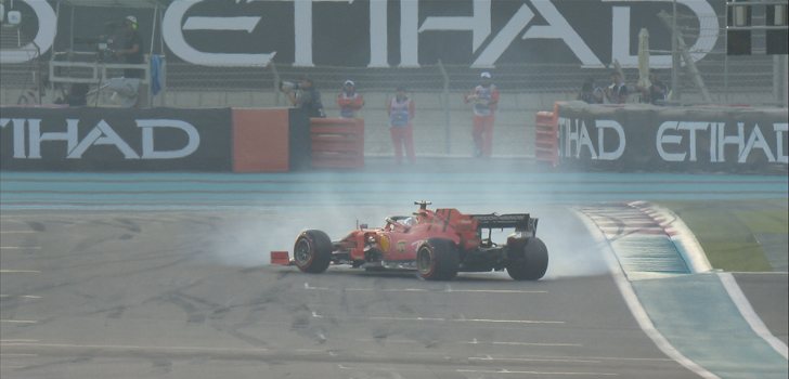 Trompo de Vettel en la clasificación de Abu Dabi