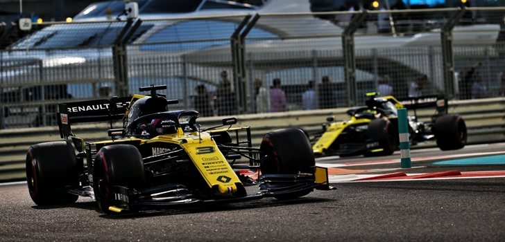 Ricciardo y Hülkenberg, en el GP de Abu Dabi 2019