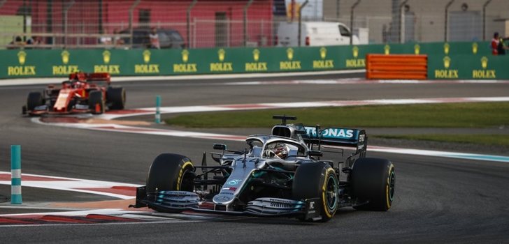 Hamilton, por delante de Leclerc en el GP de Abu Dabi 2019