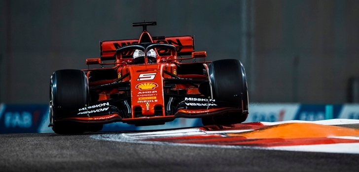 Vettel, durante el GP de Abu Dabi