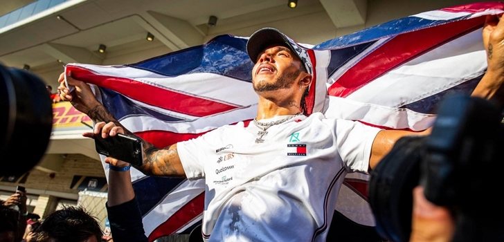 Hamilton celebra su sexto título