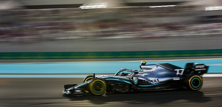 Bottas, durante el GP de Abu Dabi 2019