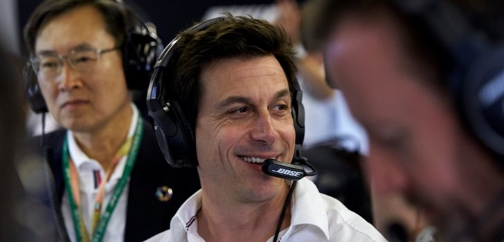 Toto Wolff, durante el GP de Abu Dabi 2019