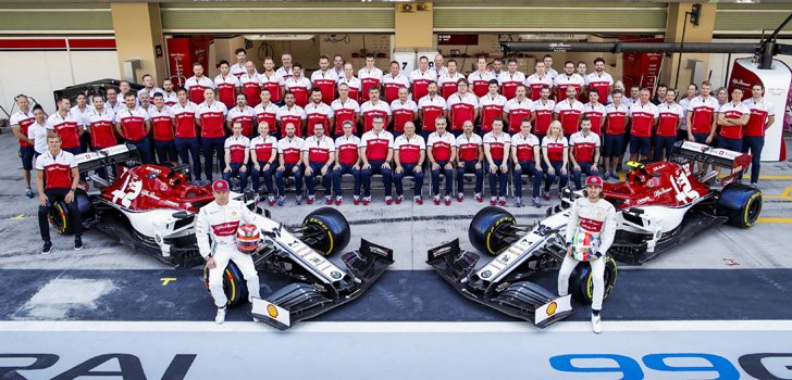 Kimi Raikkonen y Antonio Giovinazzi en Alfa Romeo