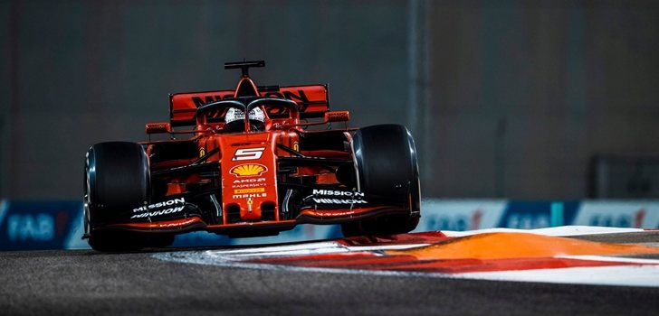 Vettel, en el GP de Abu Dabi 2019