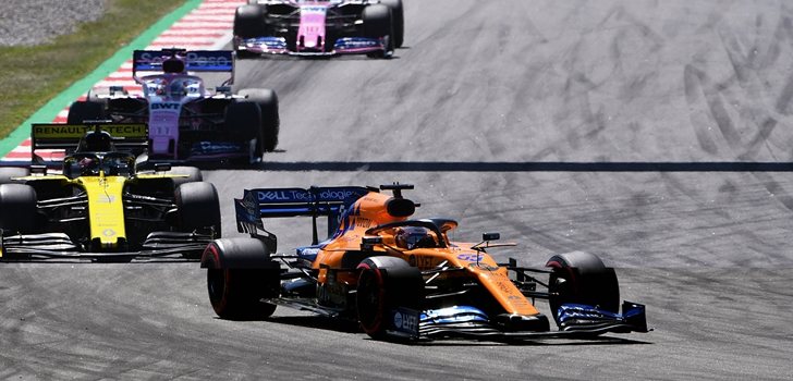 Sainz, durante el GP de España 2019