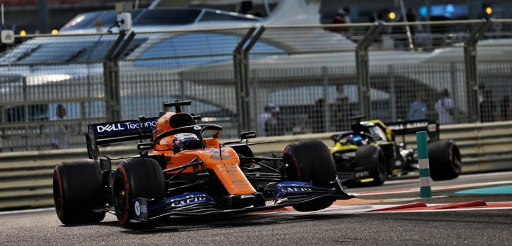 Batalla entre Carlos Sainz y Daniel Ricciardo en Abu Dabi