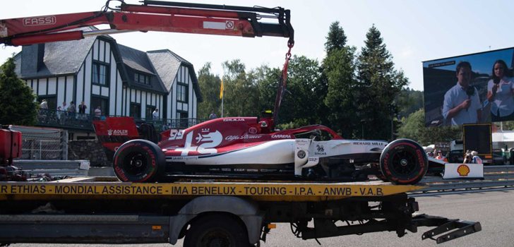 Accidente de Antonio Giovinazzi en Bélgica