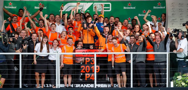 Fantástico podio de McLaren en Brasil 2019