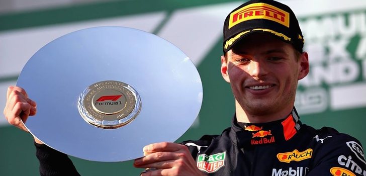 Verstappen celebra su podio en Australia