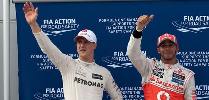 Schumacher y Hamilton, juntos en la Fórmula 1