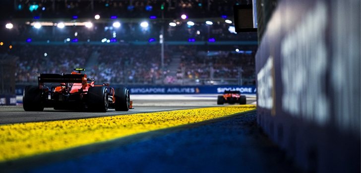 Vettel y Leclerc, en Singapur