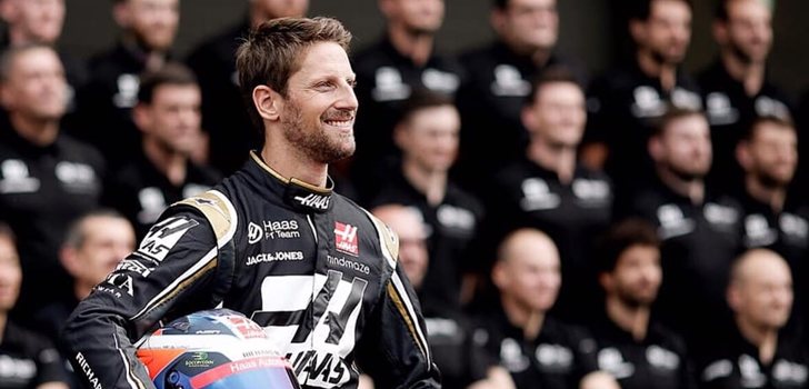 Grosjean, junto al equipo Haas