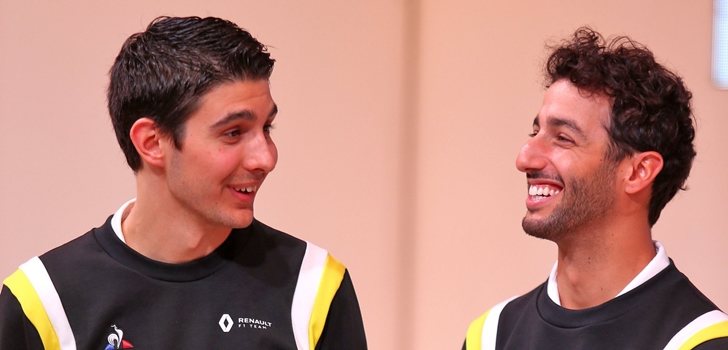 Ocon y Ricciardo, en la presentación del RS20