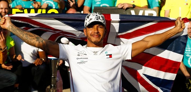 Hamilton celebra su sexto título