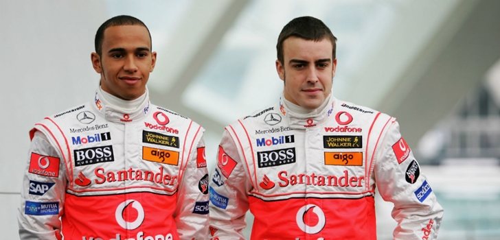 Hamilton y Alonso, en la temporada 2007
