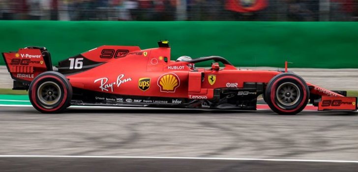 Leclerc, en el GP de Italia 2019