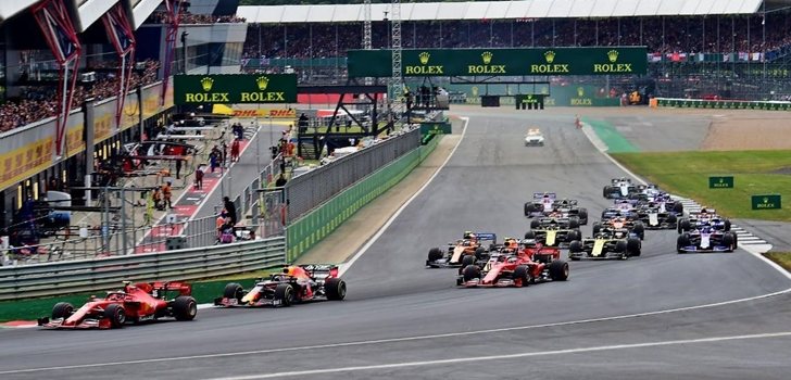 Los coches de F1, en el GP de Gran Bretaña 2019