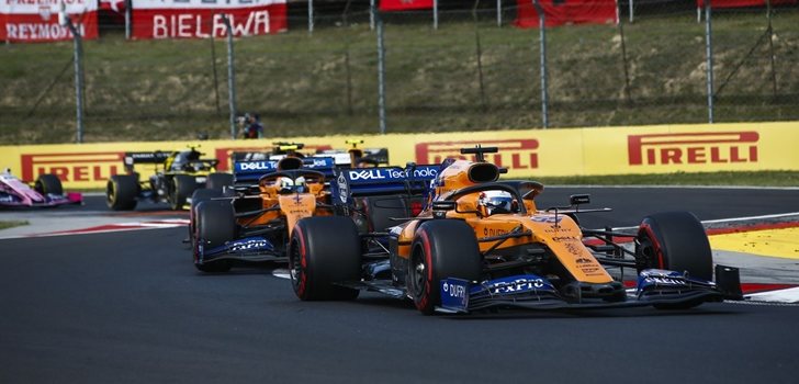 Los monoplazas de F1 en el GP de Hungría 2019