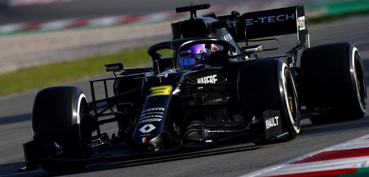 Daniel Ricciardo, en los test de Montmeló 2020