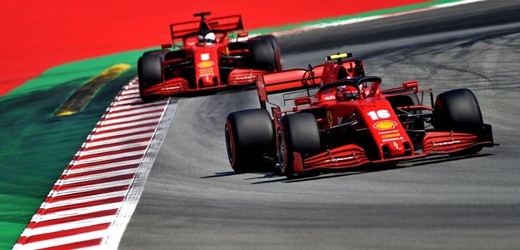 Leclerc y Vettel, en la Qualy de España