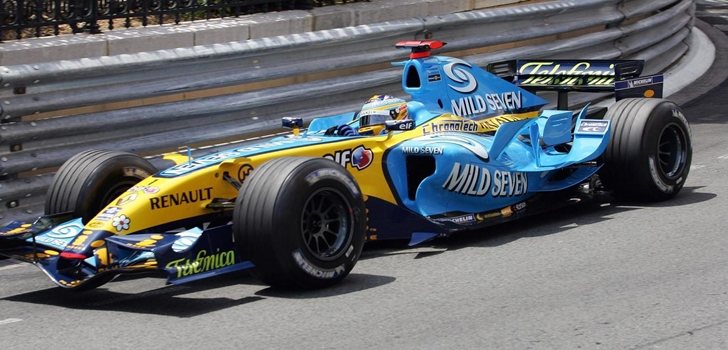 Alonso, durante su primera etapa en Renault