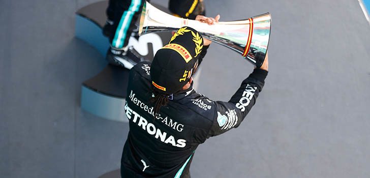 Lewis Hamilton, superior en la carrera de Barcelona
