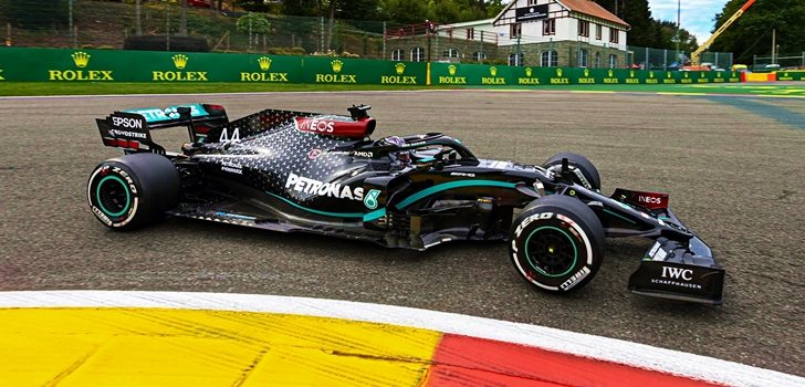 Lewis Hamilton rueda en Spa