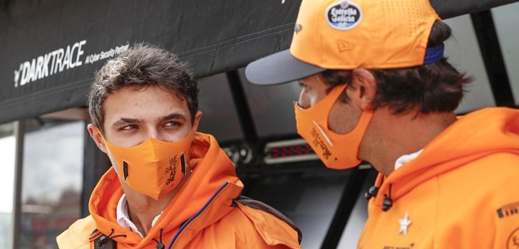 Norris y Sainz, antes del GP de Bélgica