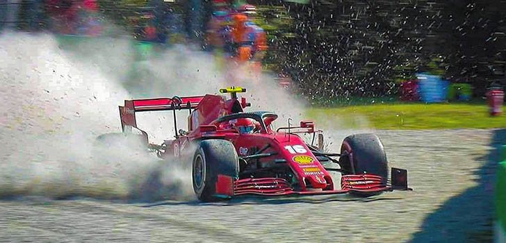 Accidente Charles Leclerc en la carrera de Monza de Fórmula 1
