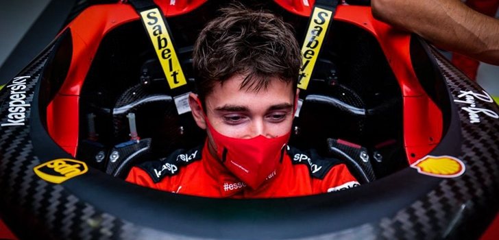 Leclerc, en la Qualy del GP de Rusia