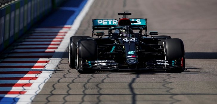 Hamilton, en el GP de Rusia 2020