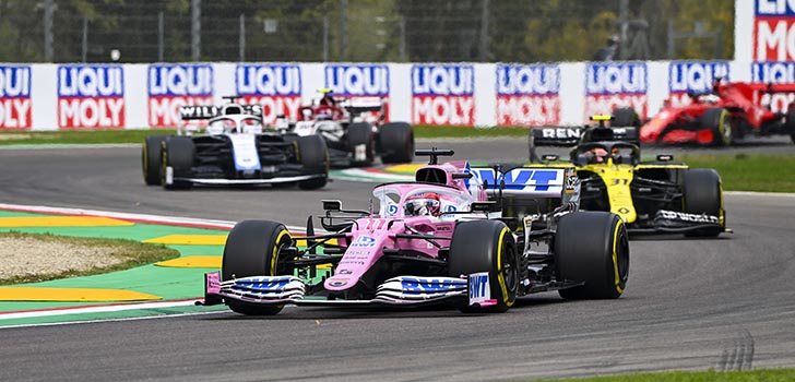 Sergio Pérez, uno de los mejores en la carrera en Imola