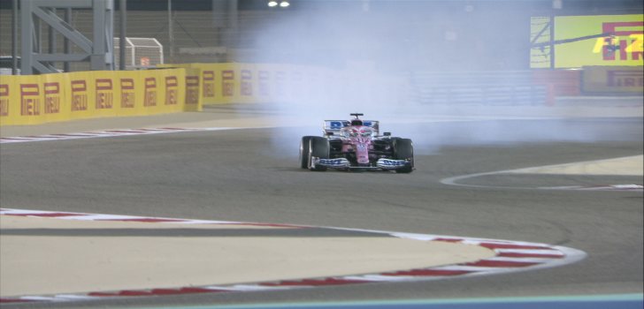 Pérez rompe el motor en la parte final del GP de Baréin